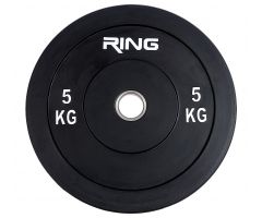 RING Olimpijski tegovi bumper crni 1x5kg RING PL37-5