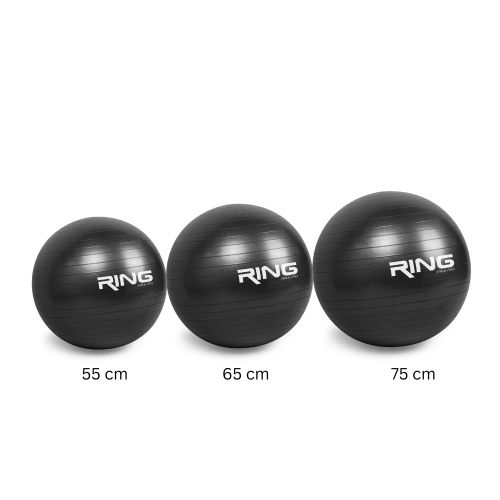 RING Pilates lopta 55cm-RX PIL55 black