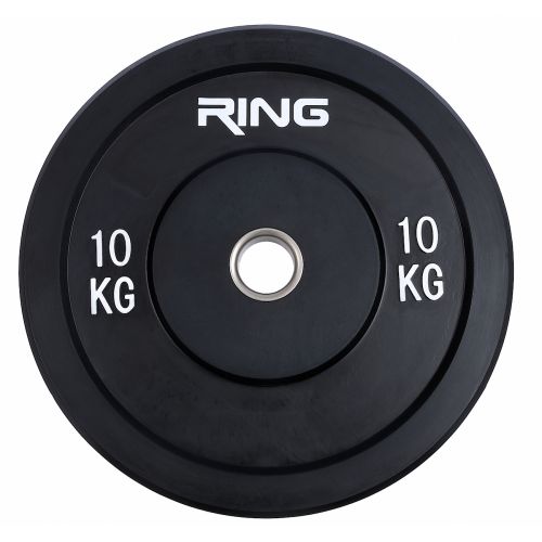 RING Olimpijski tegovi bumper crni 1x10kg RING PL37-10